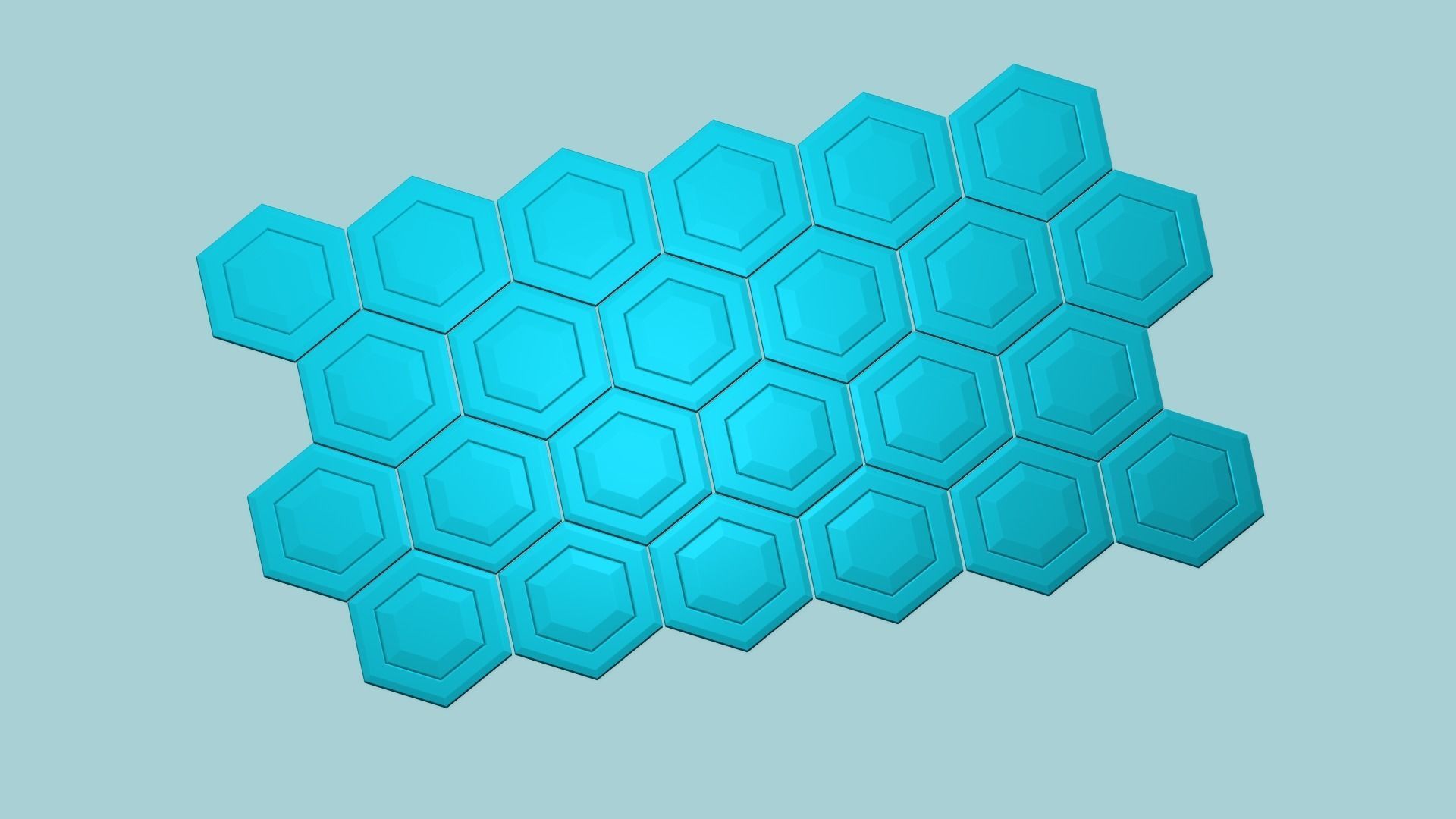 Hexagonal Wall Panel A01 - Interior Design Decoration 3D print model_7