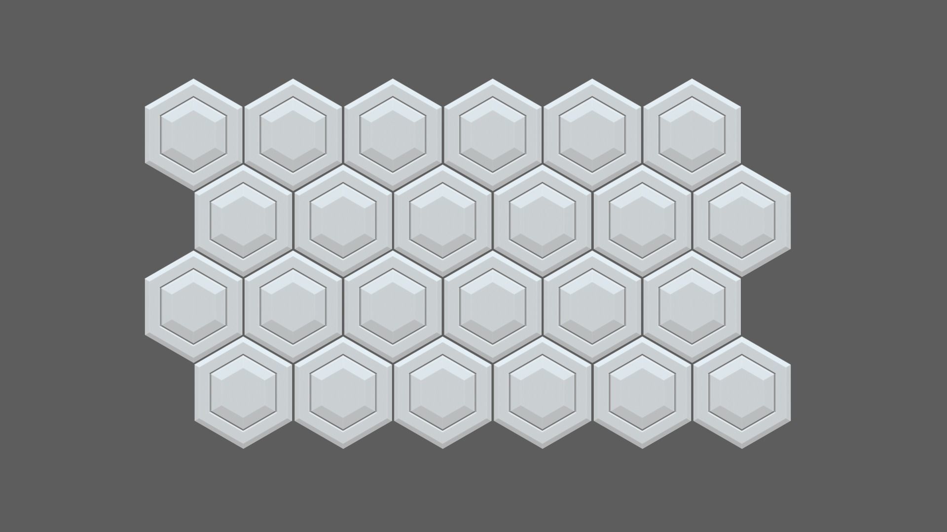 Hexagonal Wall Panel A01 - Interior Design Decoration 3D print model_8