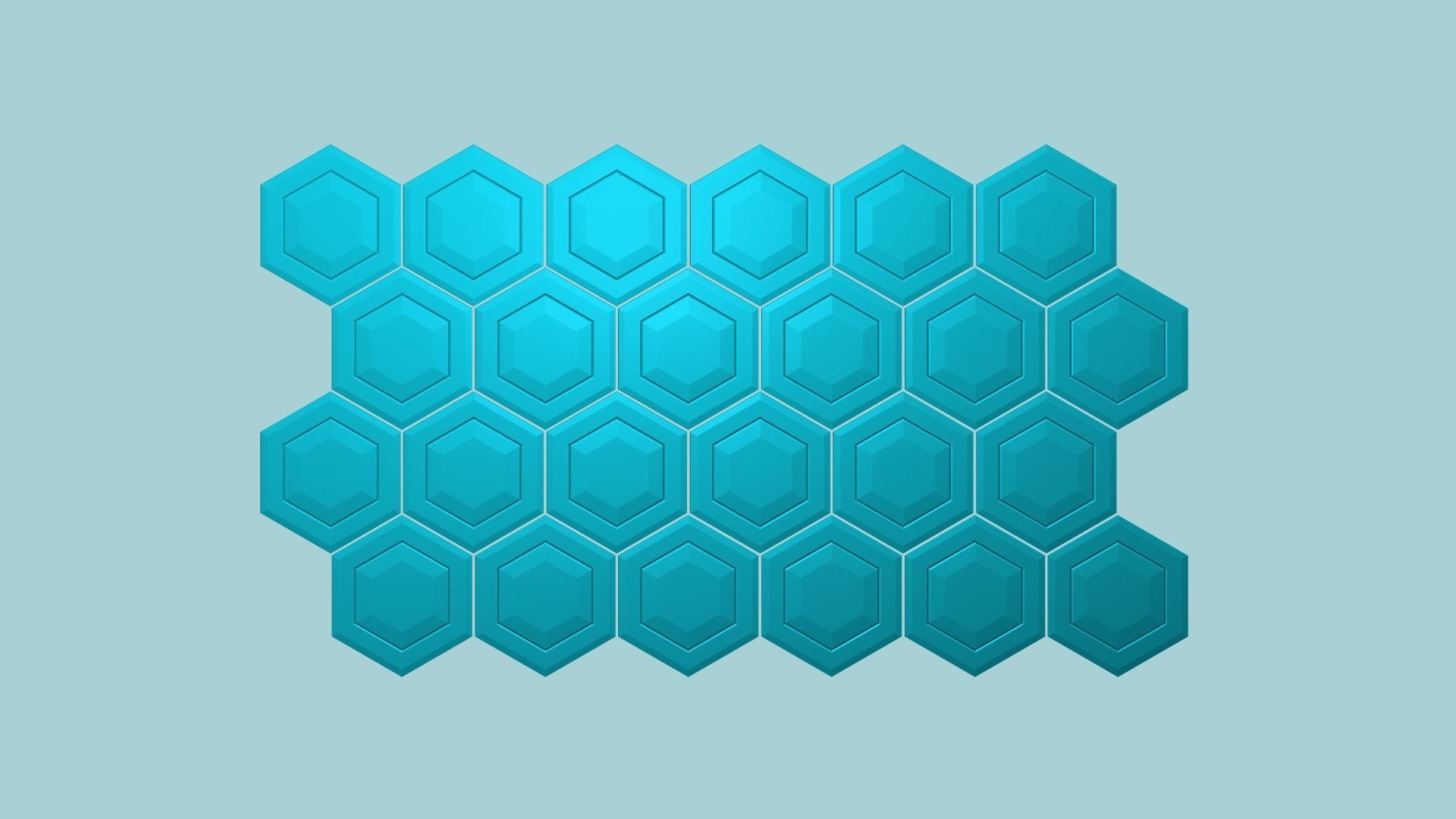 Hexagonal Wall Panel A01 - Interior Design Decoration 3D print model_6