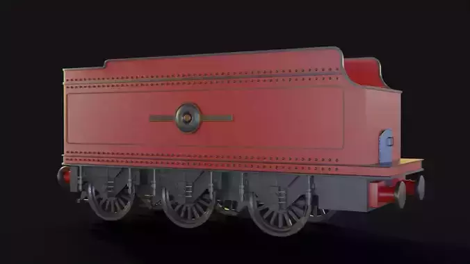 Tender GWR 4900 Olton Hall Hogwarts Express Low-poly 3D model