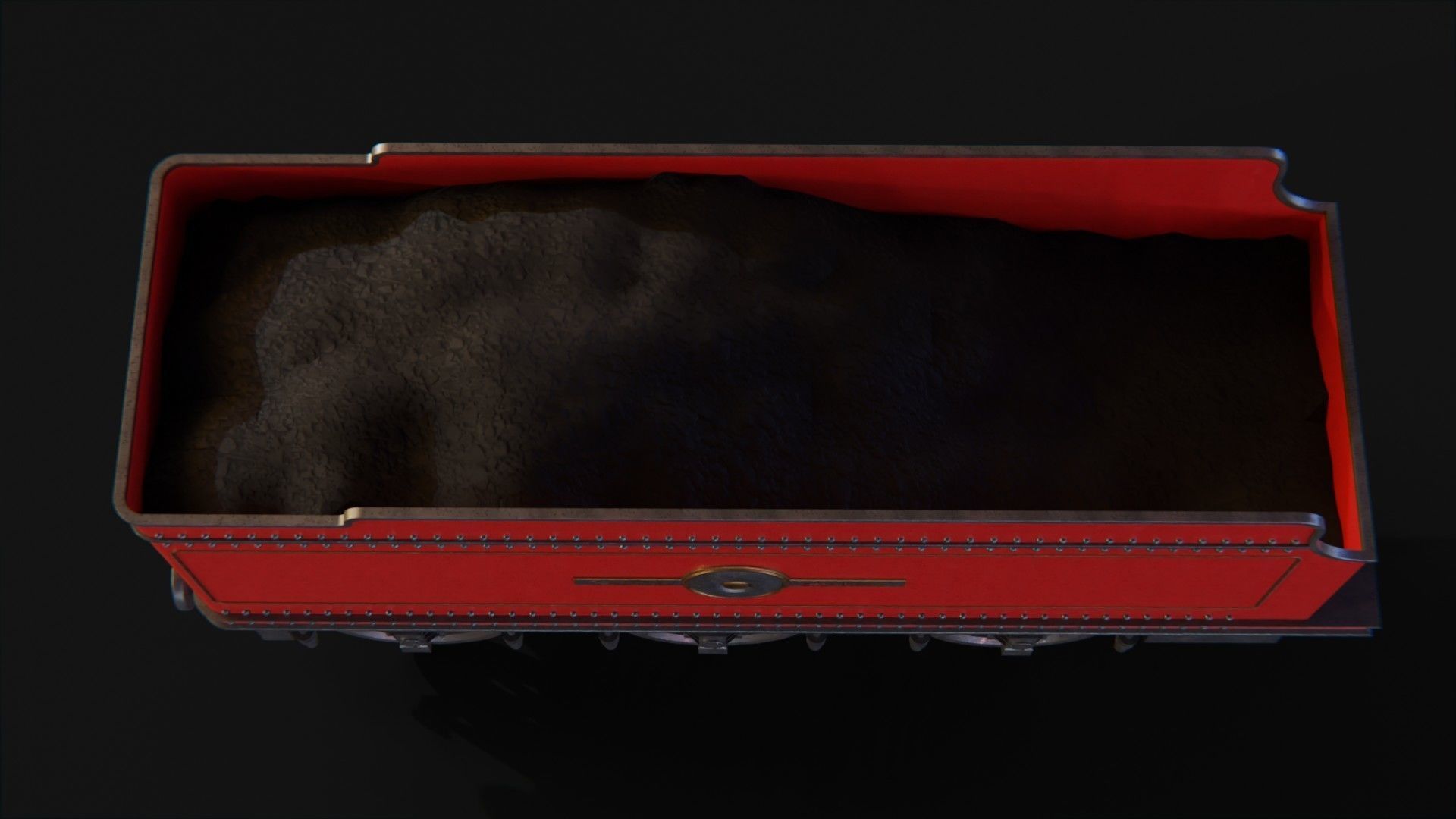 Tender GWR 4900 Olton Hall Hogwarts Express Low-poly 3D model_9