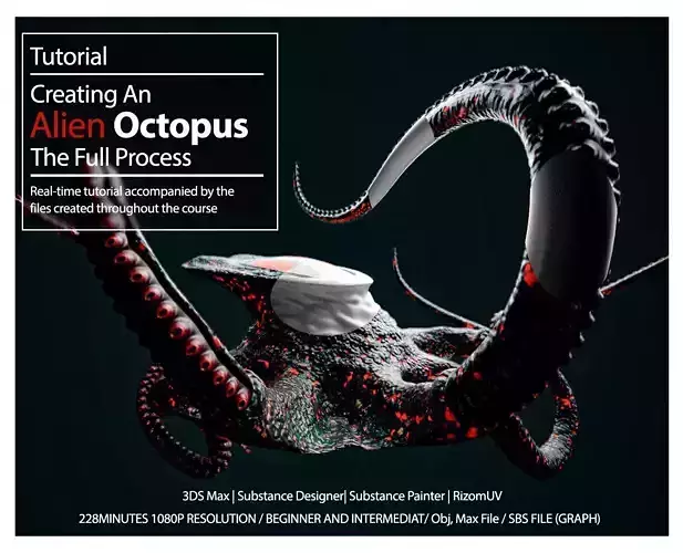 Tutorial - Creating an Alien Octopus - The Full Process 3D model
