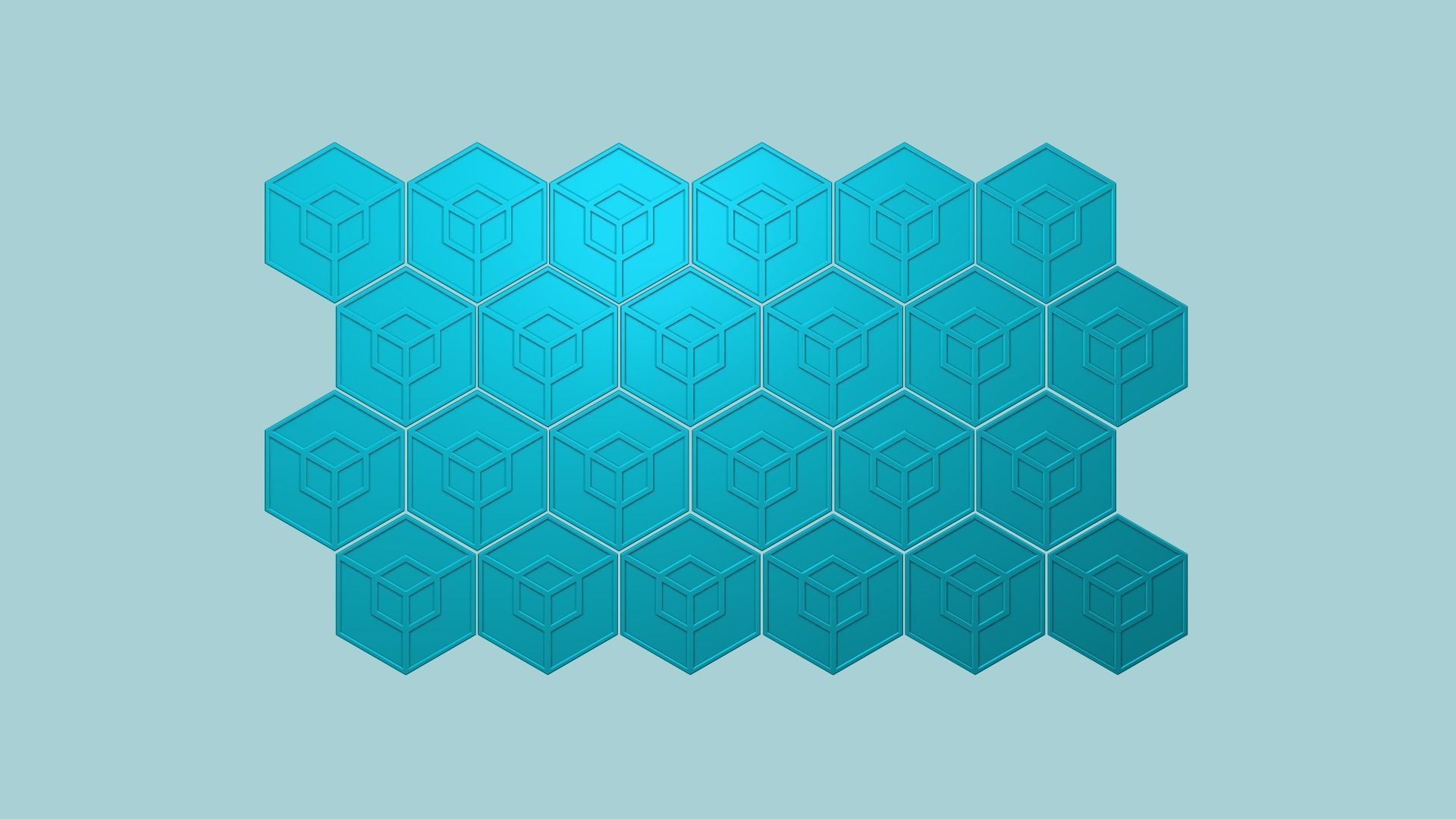 Hexagonal Wall Panel A08 - Interior Design Decoration 3D print model_6