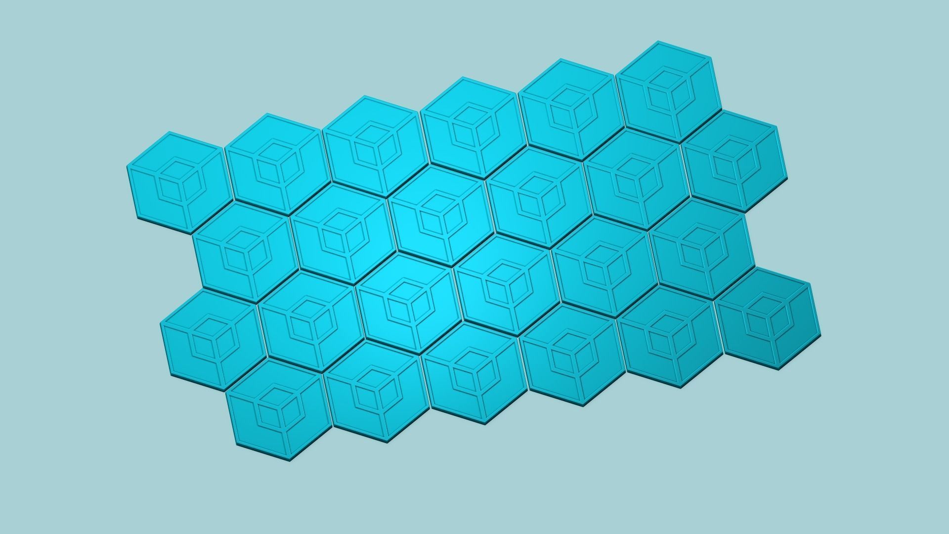Hexagonal Wall Panel A08 - Interior Design Decoration 3D print model_7