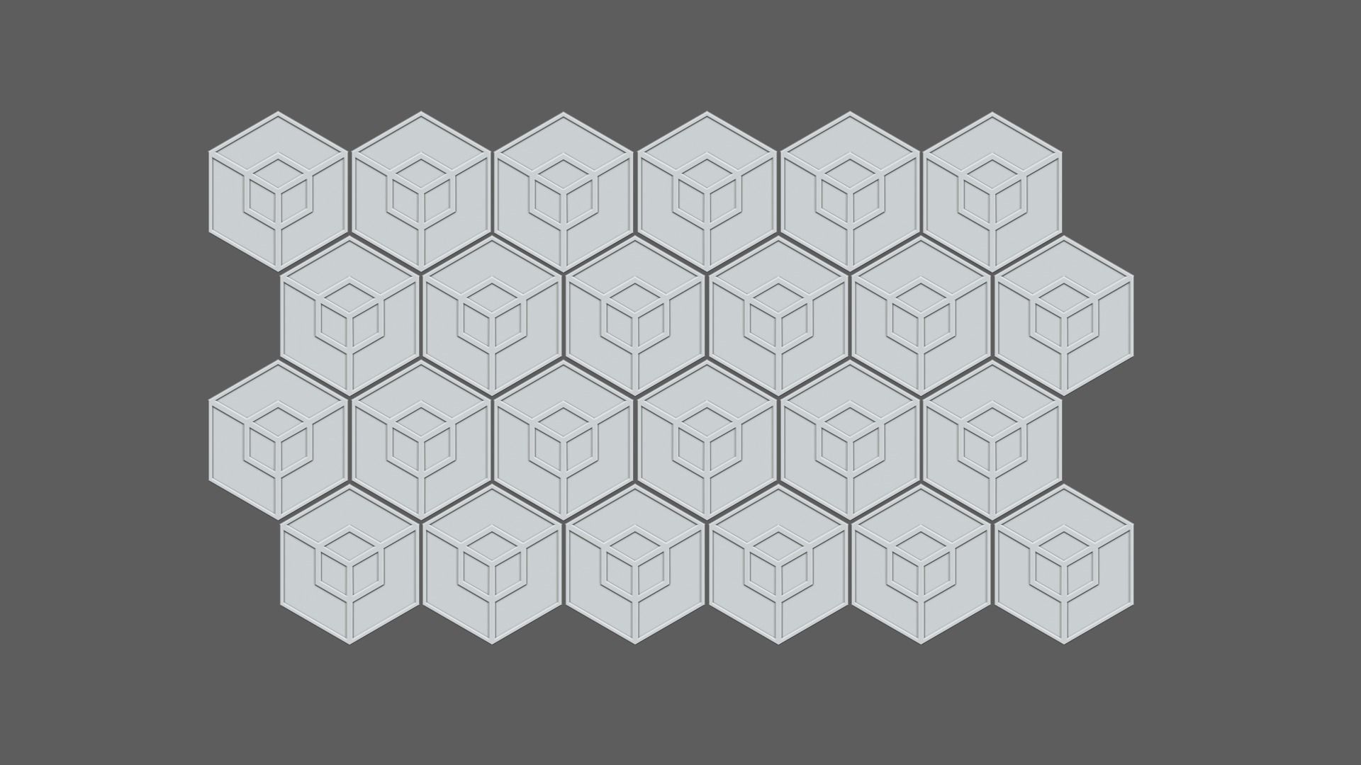 Hexagonal Wall Panel A08 - Interior Design Decoration 3D print model_8