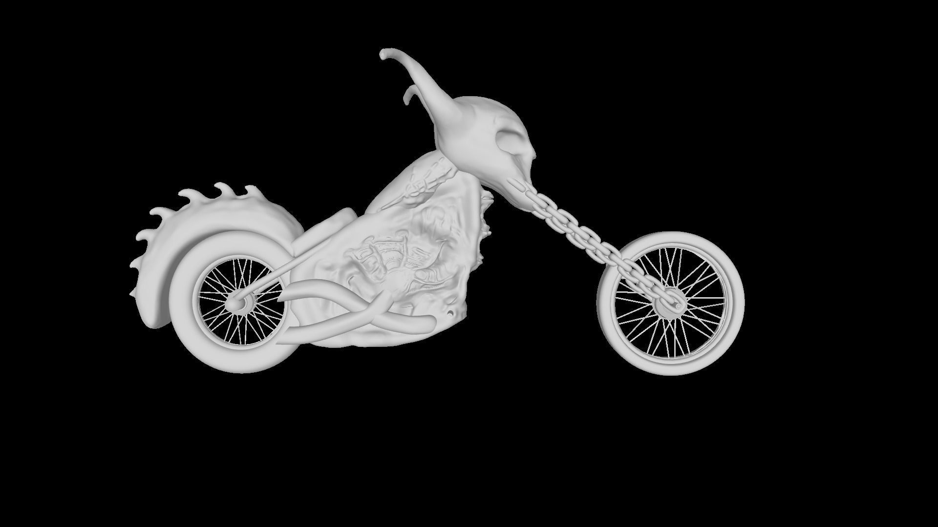 Ghost Rider Motorcycle Transformed 3D model_2