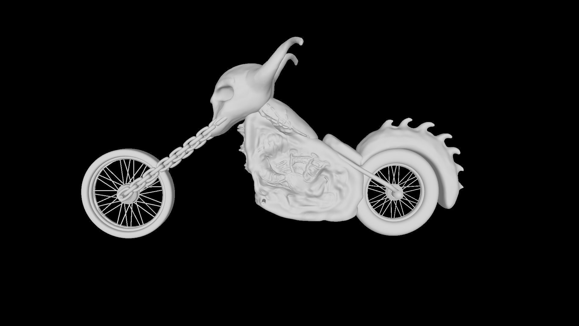 Ghost Rider Motorcycle Transformed 3D model_3