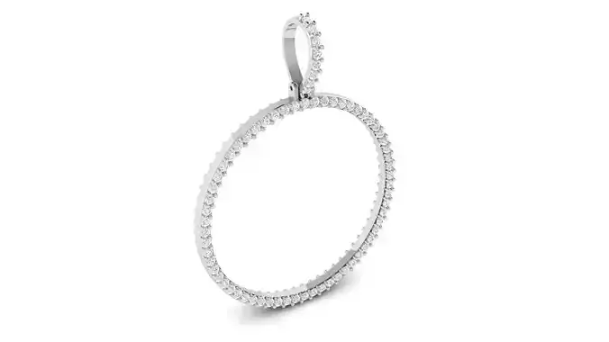 Diamond Bezel Pendant without Coin  3D print model