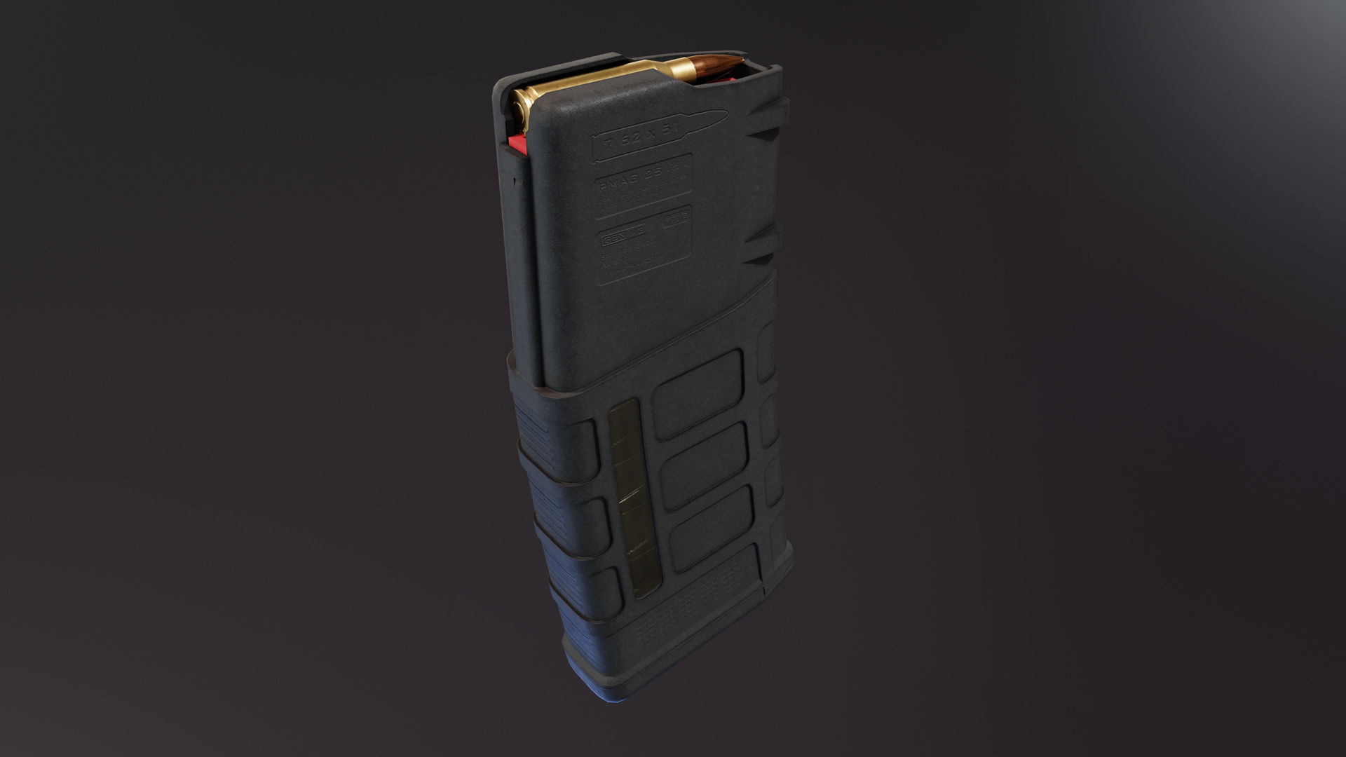 PMAG 25 M118 Magazine Low-poly 3D model_1