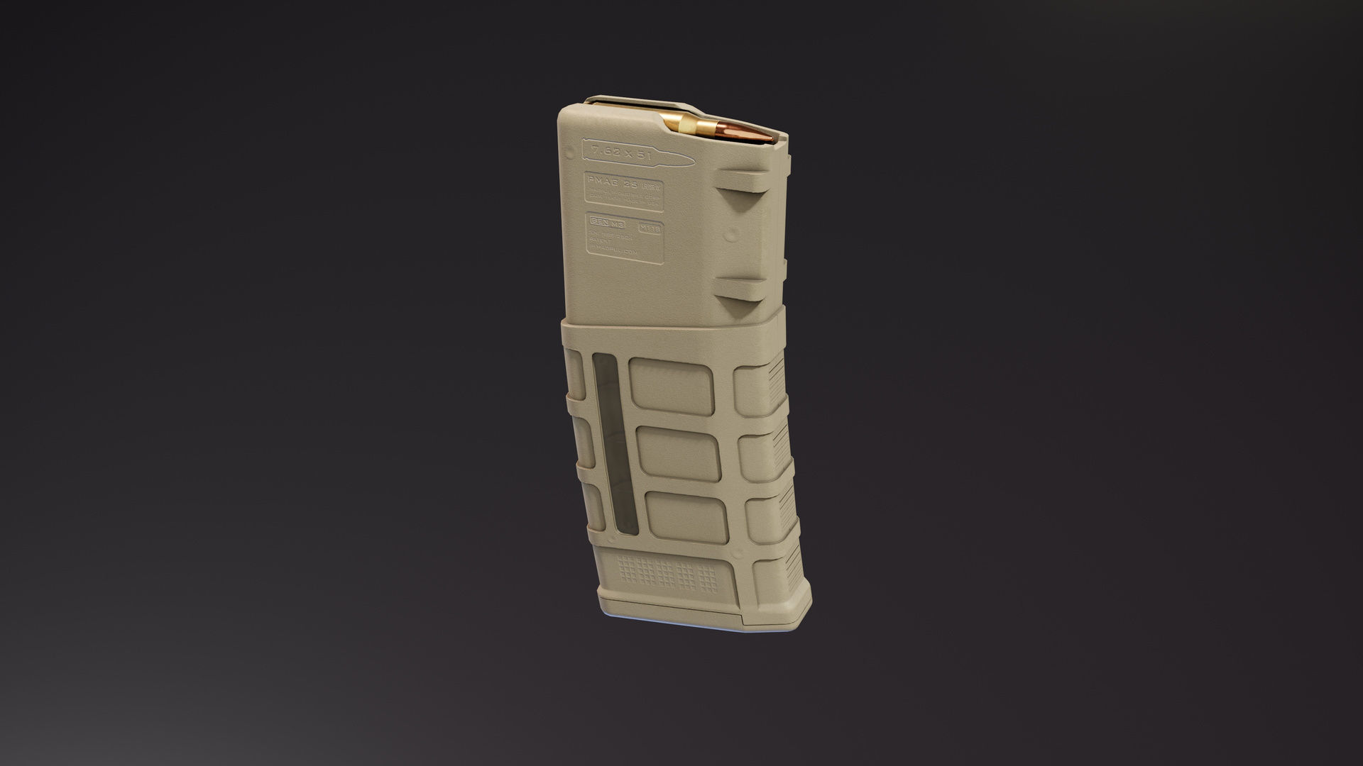 PMAG 25 M118 Magazine Low-poly 3D model_4