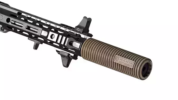 MANTA SUPPRESSOR COVER SLEVE Low-poly 3D model