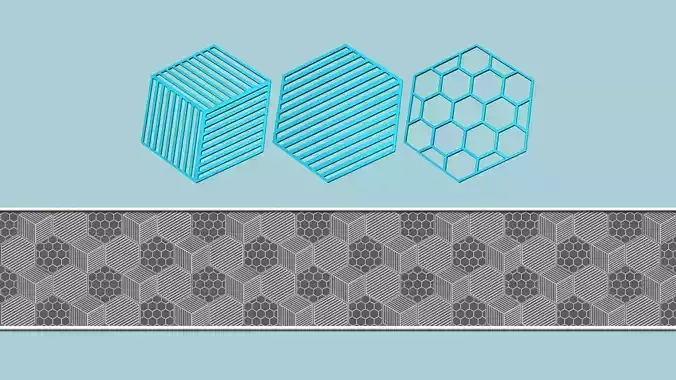 Hexagonal Wall Panel A11 - Interior Design Decoration