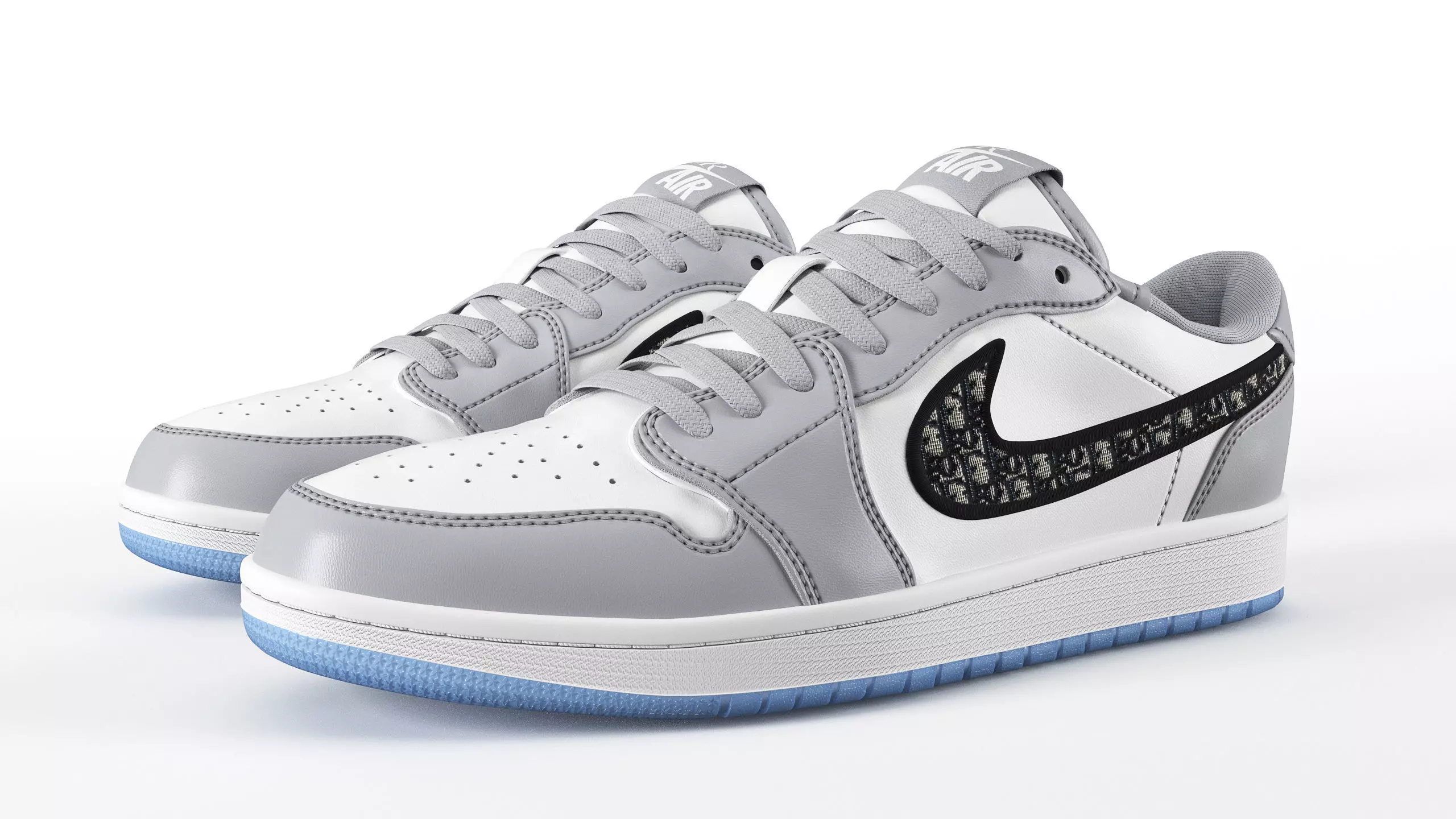 Jordan 1 Retro Low Dior PBR Low-poly 3D model_0