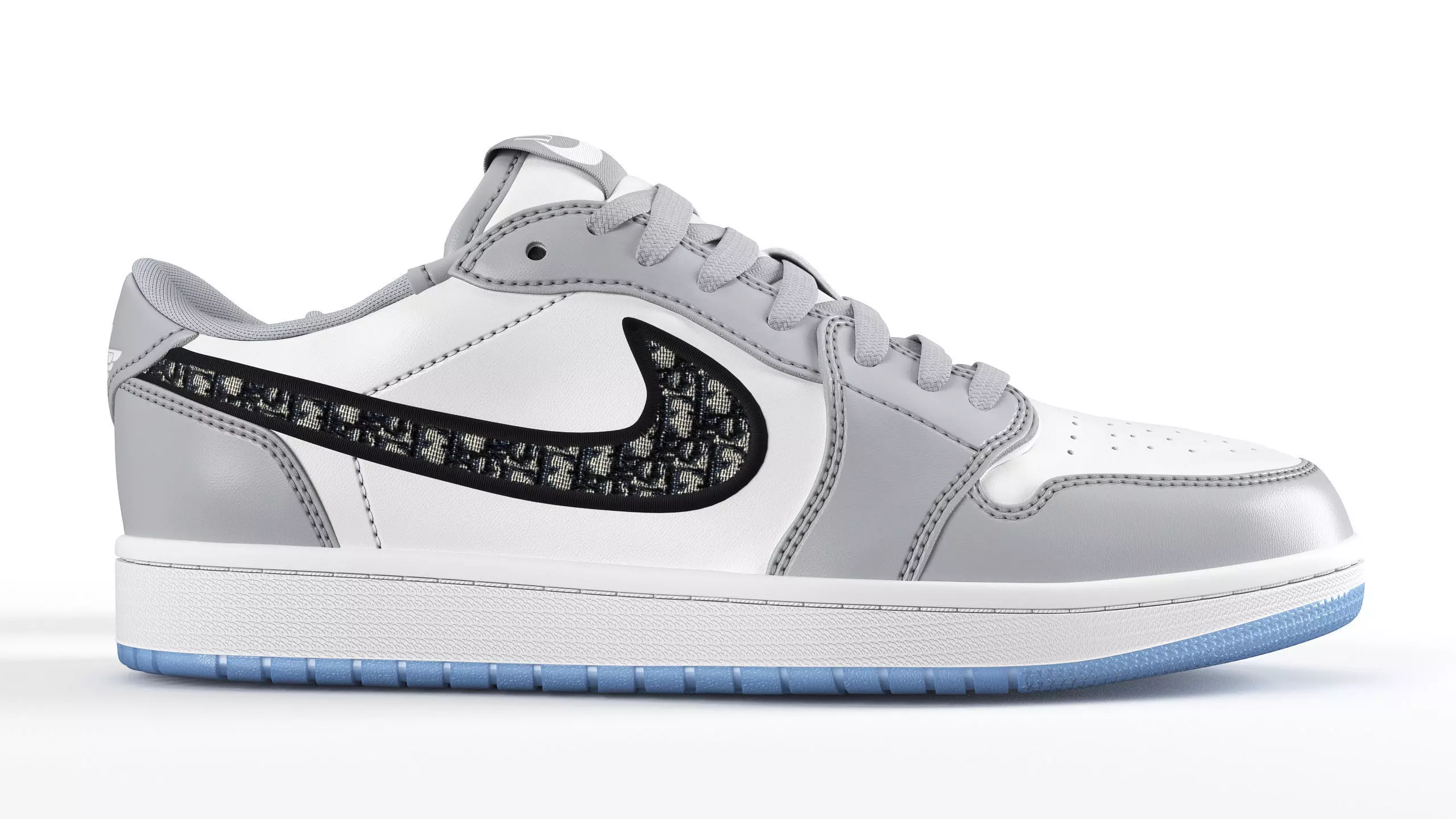 Jordan 1 Retro Low Dior PBR Low-poly 3D model_2