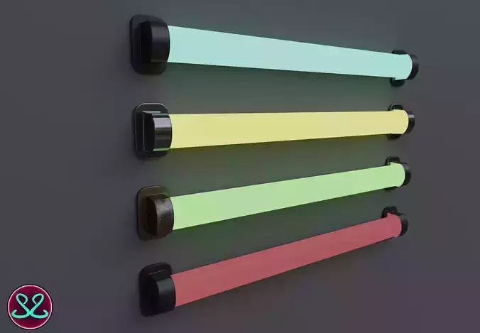 Awesome Wall Lamps Rgb Led Lamp Pack Free low-poly 3D model