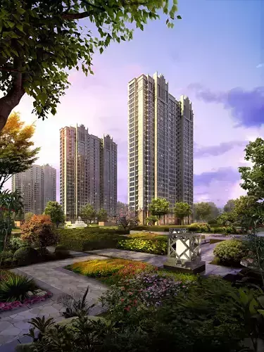 3Dmax fashion city commercial square building 132