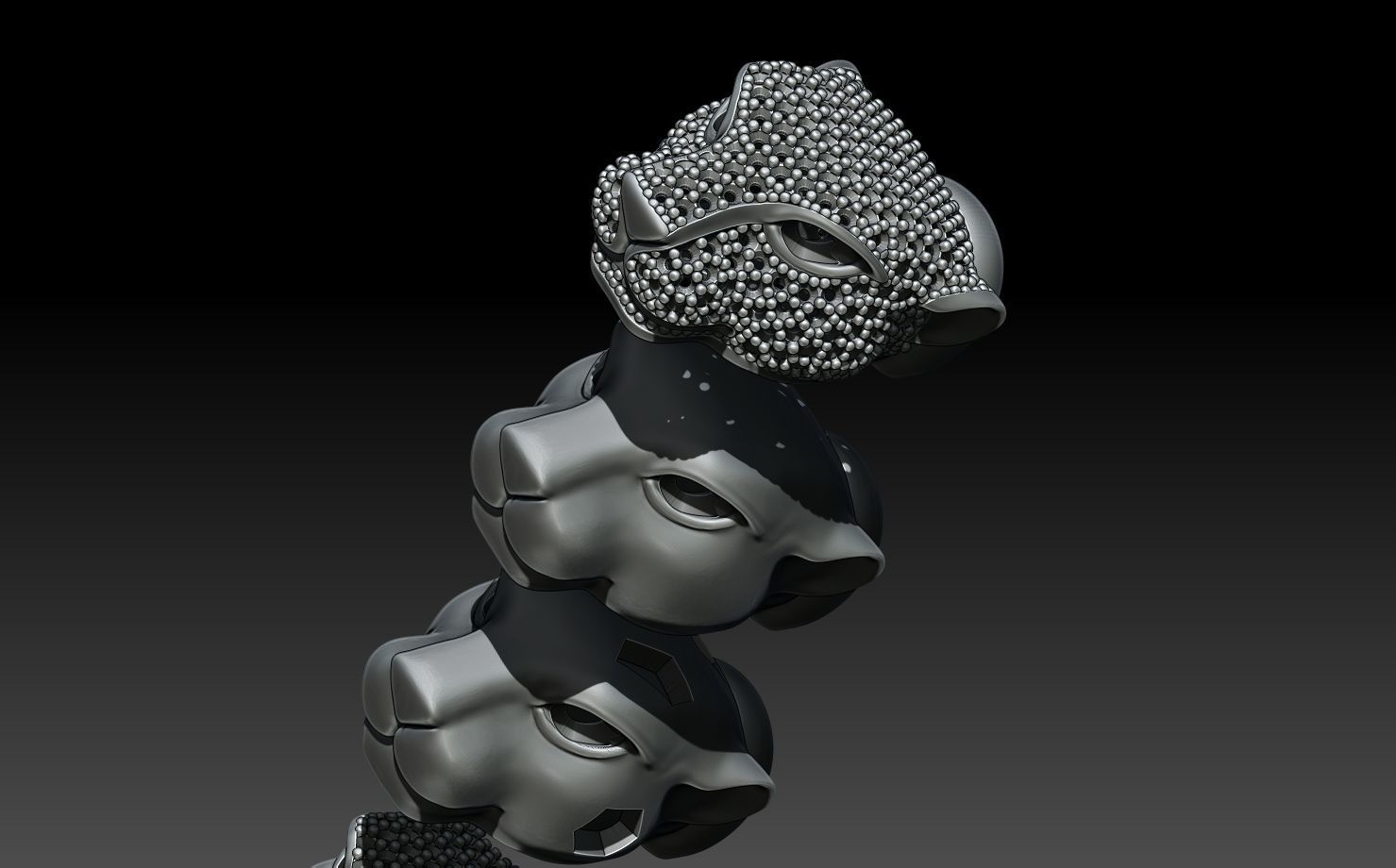 PANTHER BRACELETS 3D print model_4