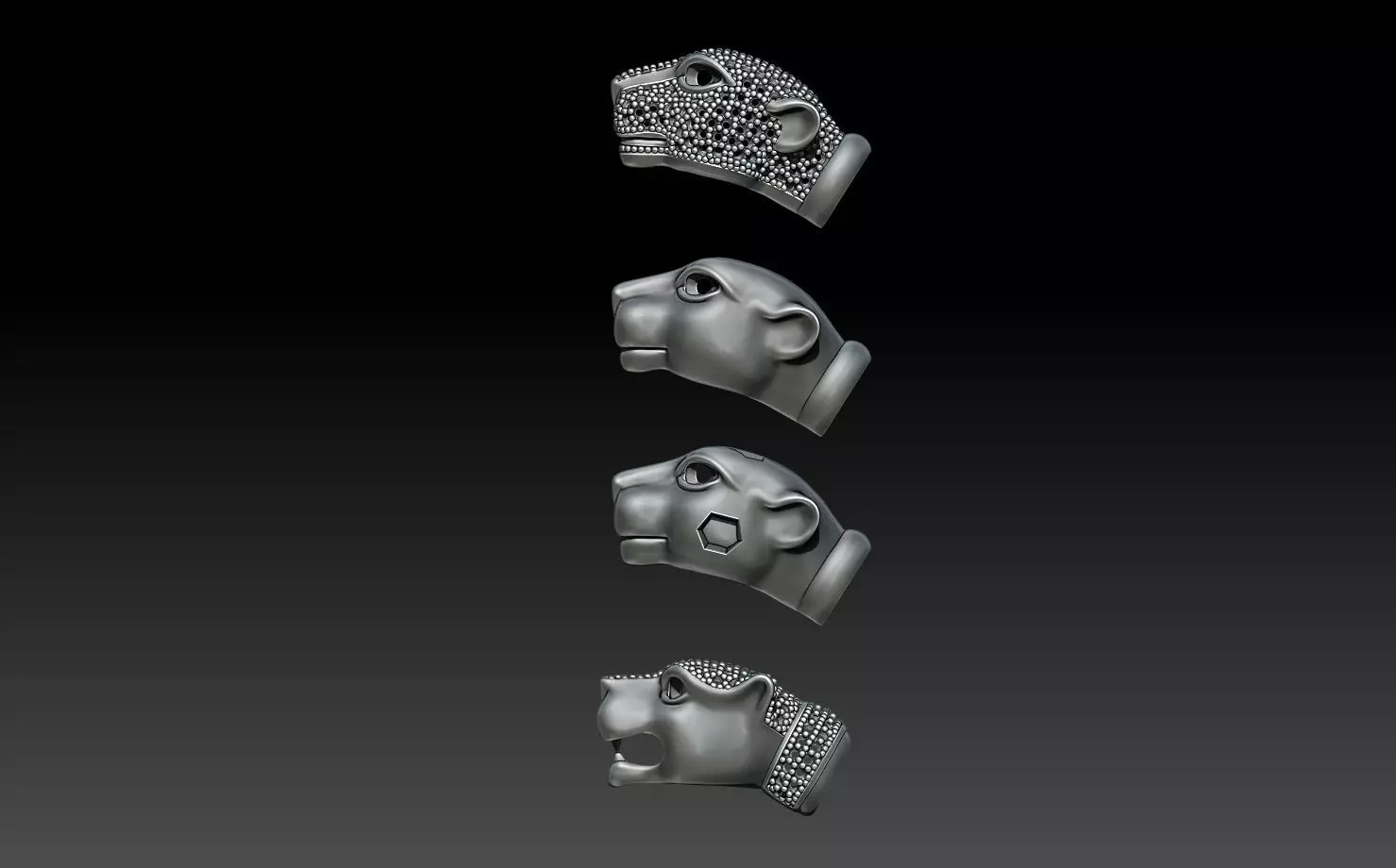PANTHER BRACELETS 3D print model_0