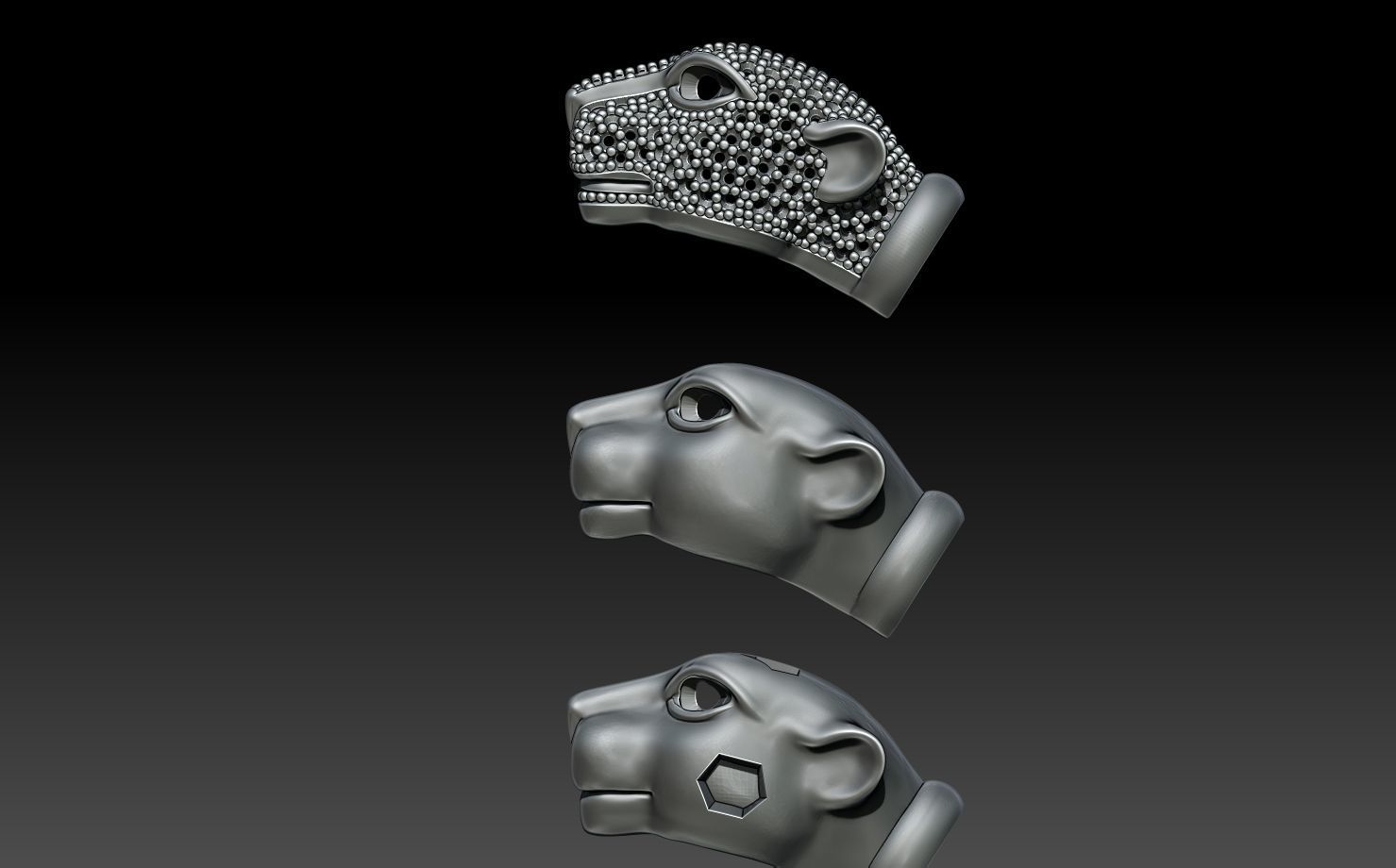PANTHER BRACELETS 3D print model_2