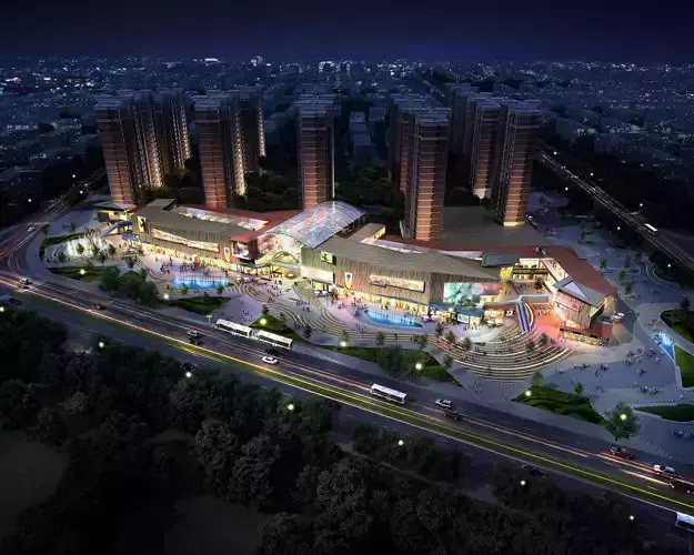 3Dmax fashion city commercial square building 133