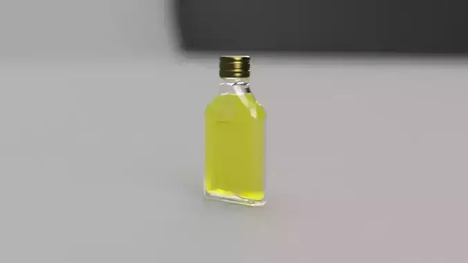 125ml Glass Bottle Kuto 3D model