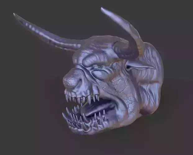 HEAD-Bull2 high poly sculpt 3D model