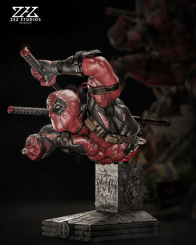 Deadpool Bust - STL 3D print model