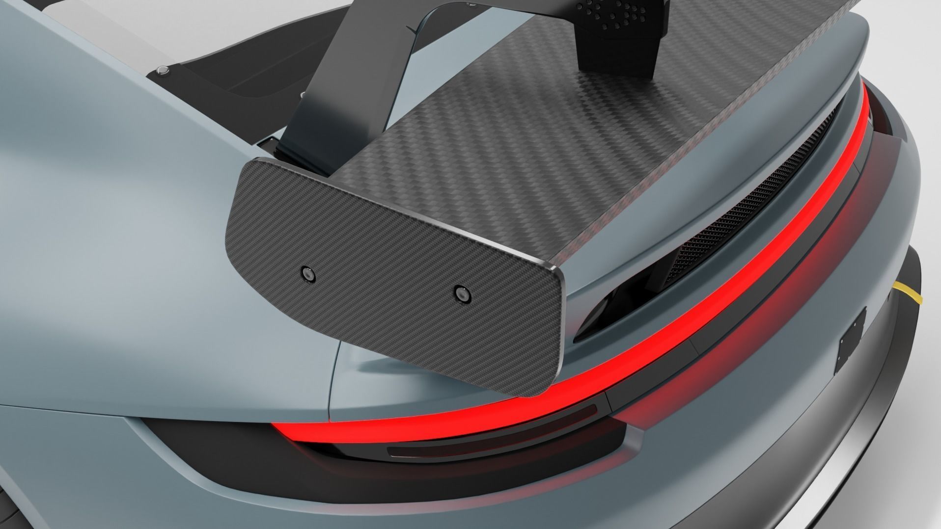 Porsche 911 GT3 rs Low-poly 3D model_2