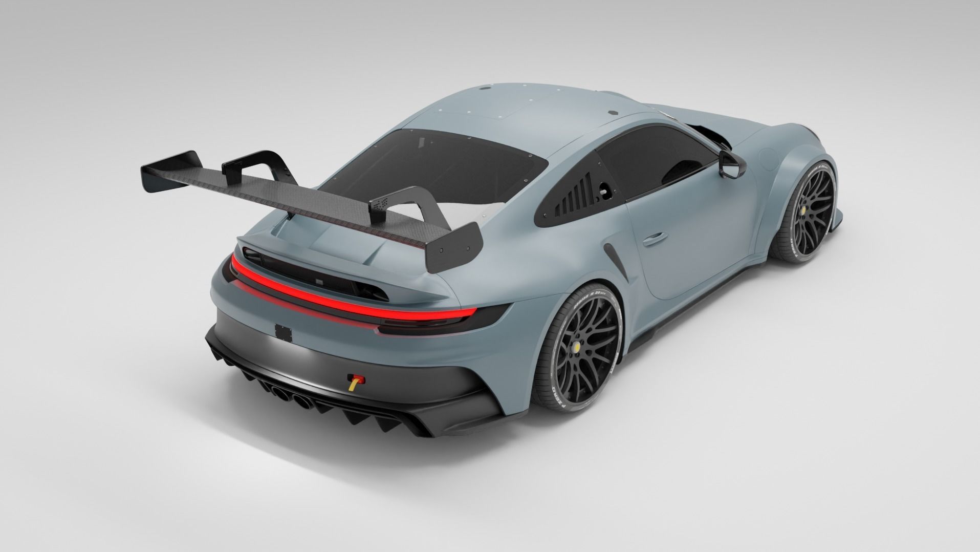 Porsche 911 GT3 rs Low-poly 3D model_1