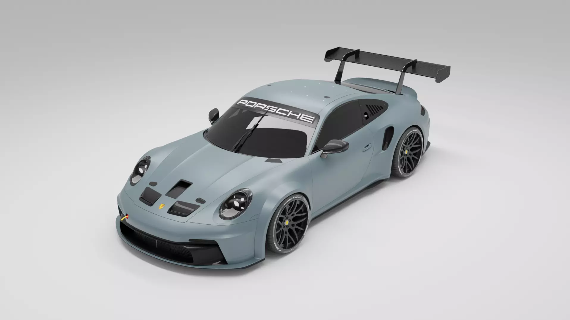 Porsche 911 GT3 rs Low-poly 3D model_0