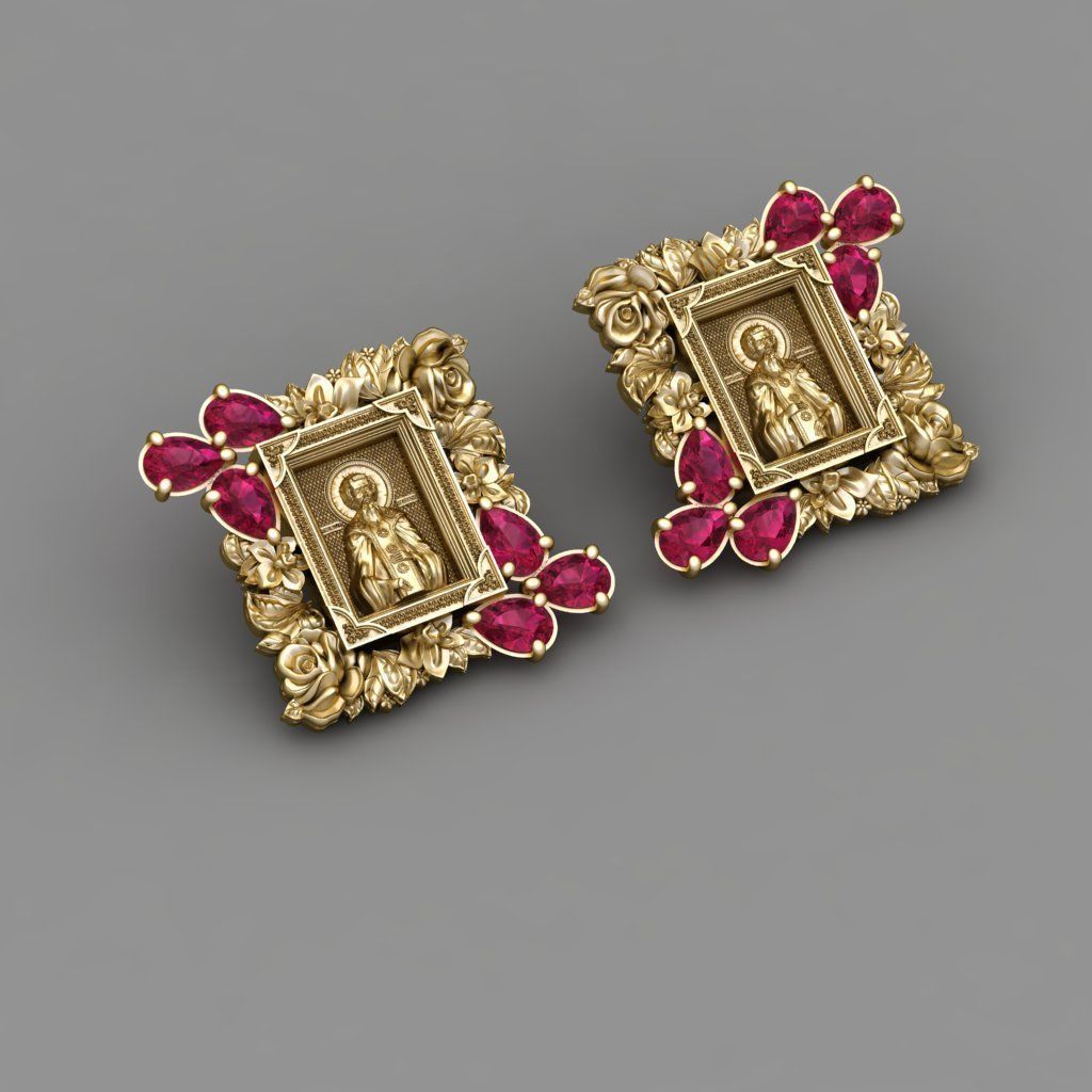 Icono de Longinos Earring 3D Print Model 3D print model_2