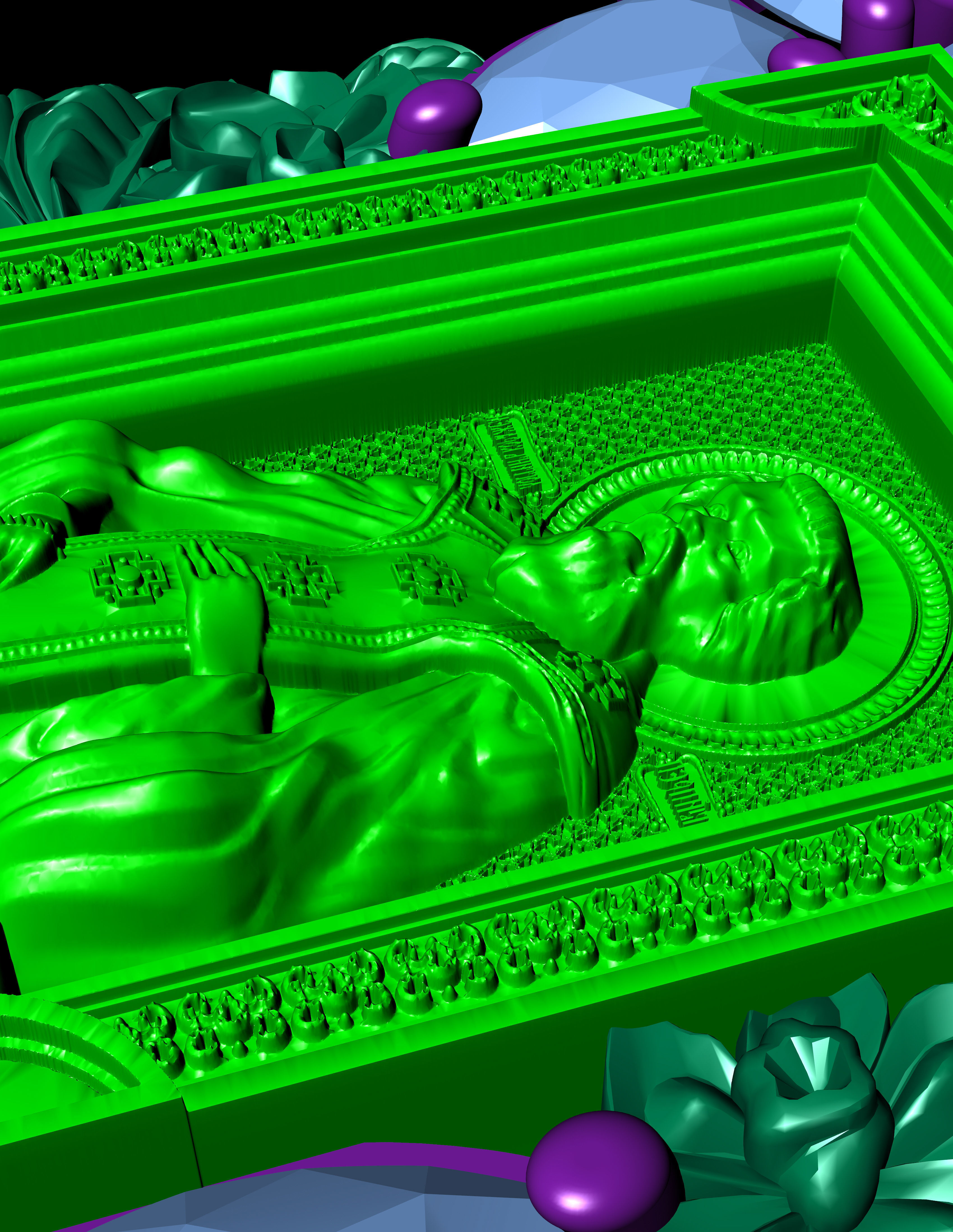 Icono de Longinos Earring 3D Print Model 3D print model_16