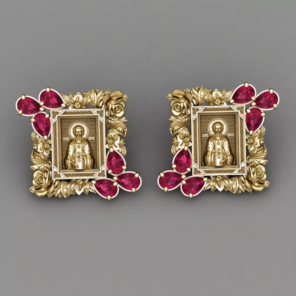 Icono de Longinos Earring 3D Print Model 3D print model_0