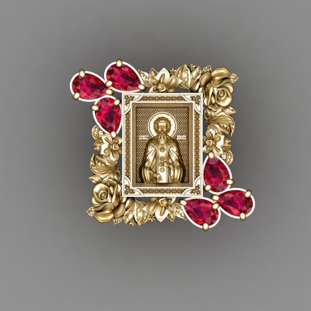 Icono de Longinos Earring 3D Print Model 3D print model_1