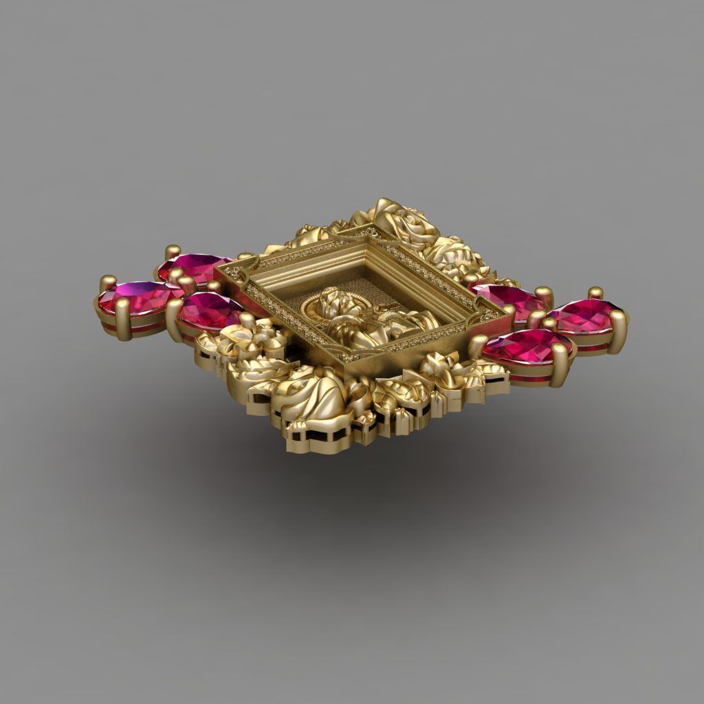 Icono de Longinos Earring 3D Print Model 3D print model_5