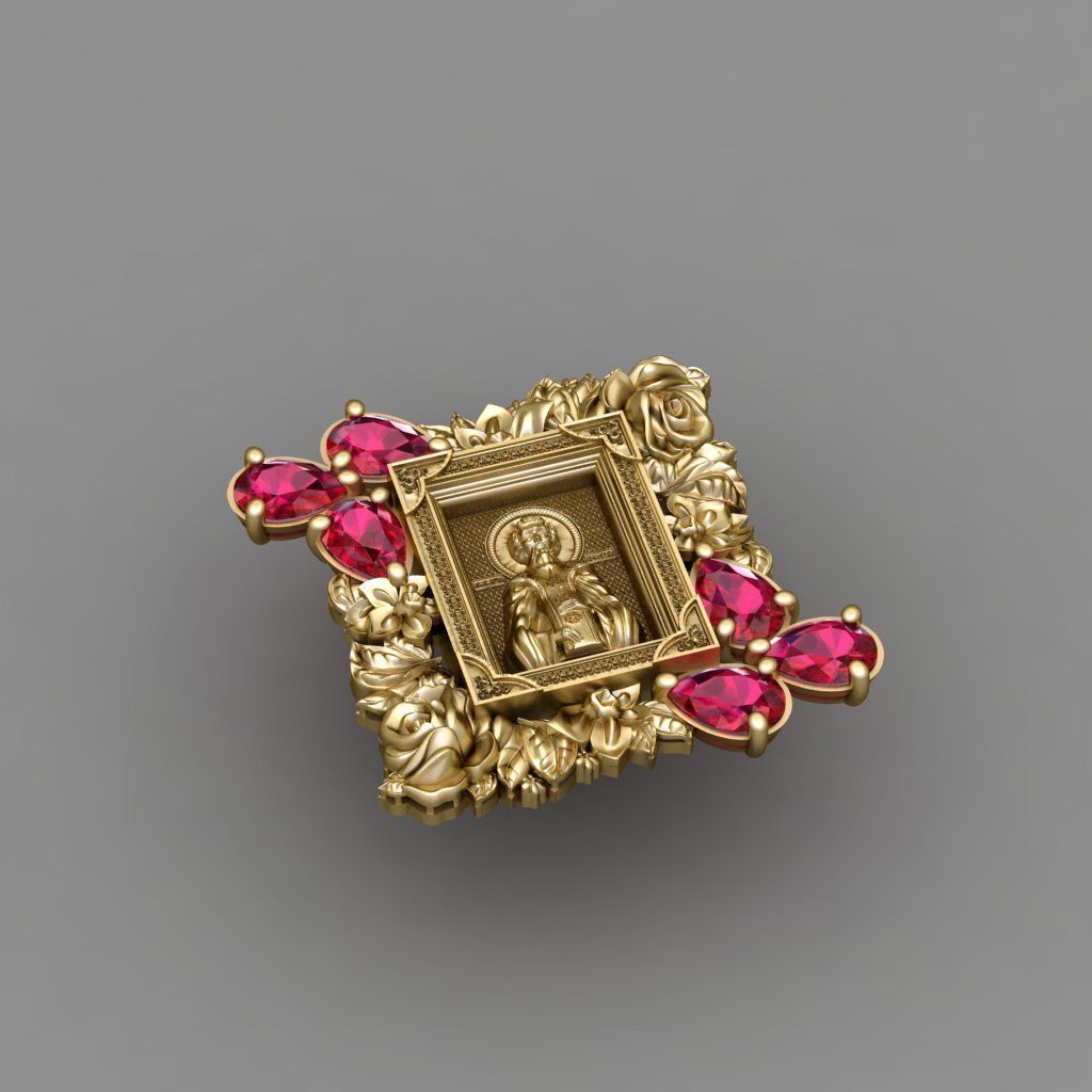 Icono de Longinos Earring 3D Print Model 3D print model_6