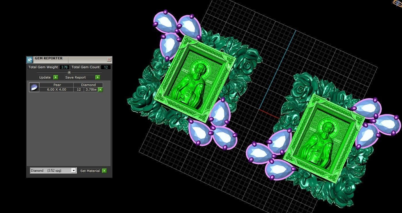 Icono de Longinos Earring 3D Print Model 3D print model_10