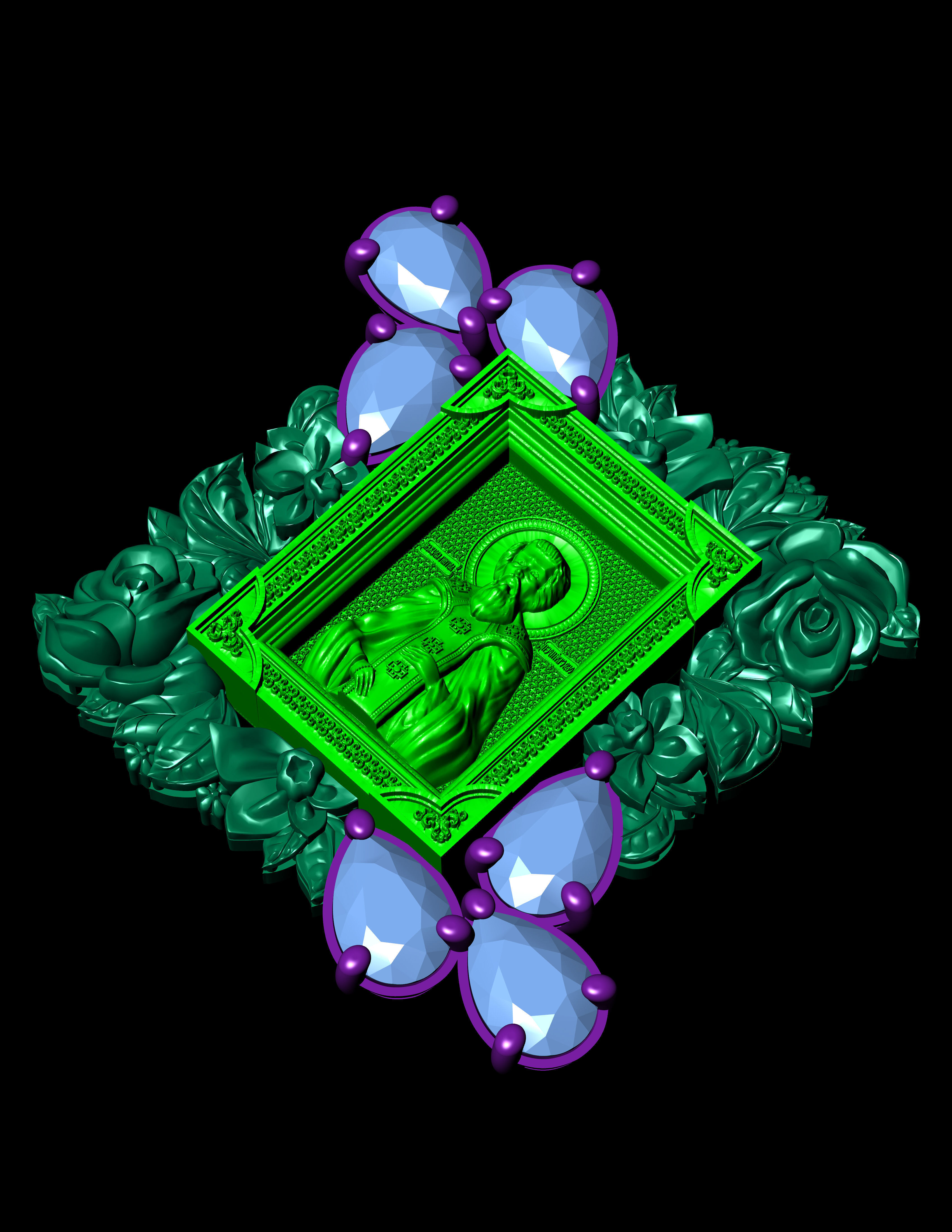 Icono de Longinos Earring 3D Print Model 3D print model_11