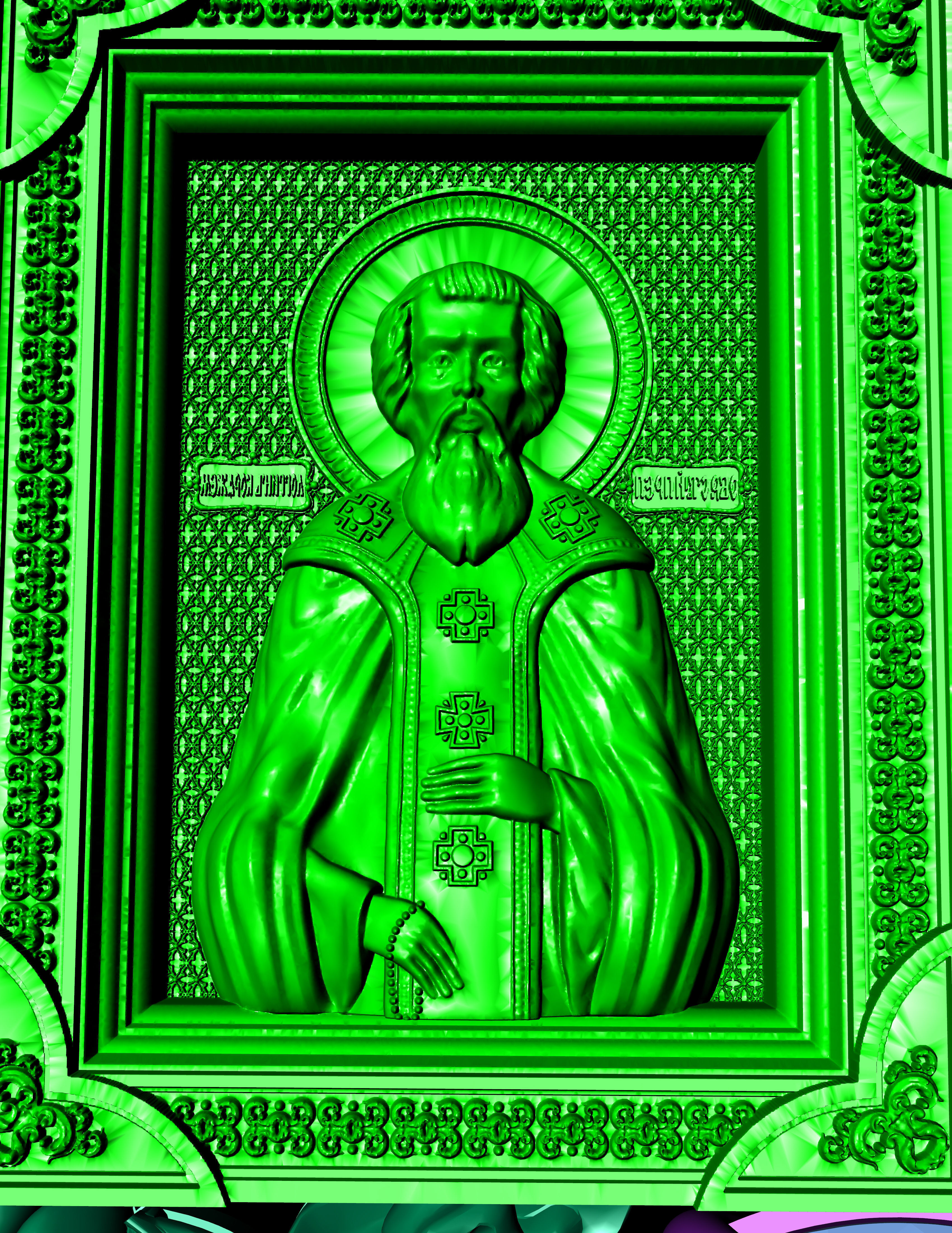 Icono de Longinos Earring 3D Print Model 3D print model_15