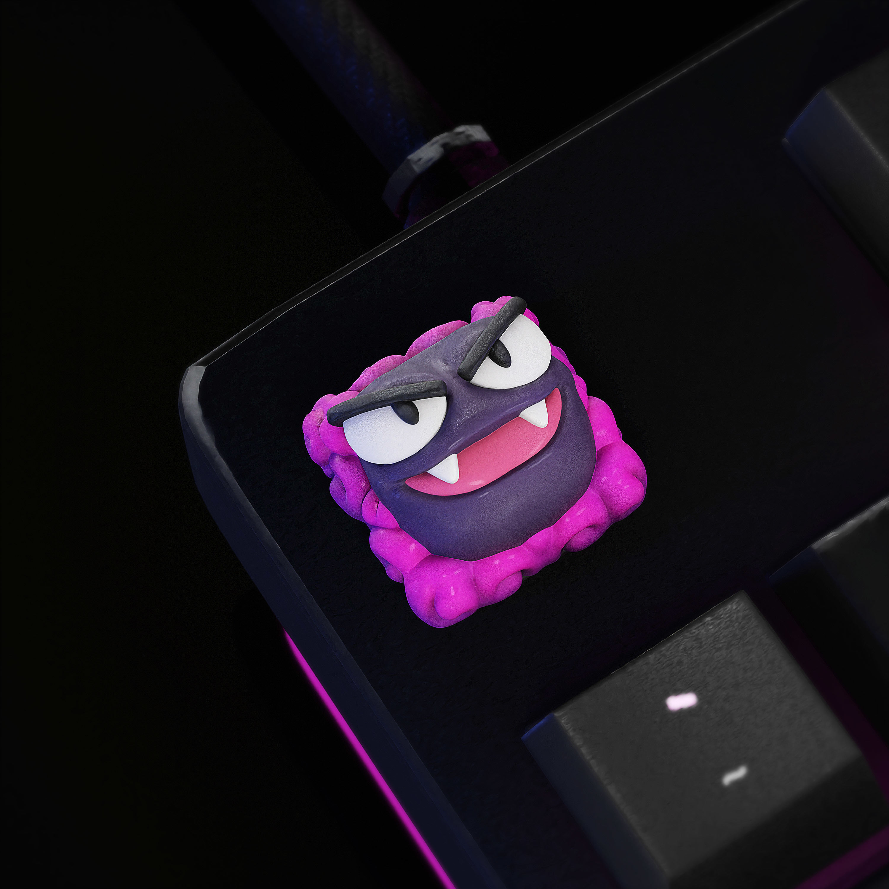 gengar evolutions Keycaps - Mechanical Keyboard 3D print model_6