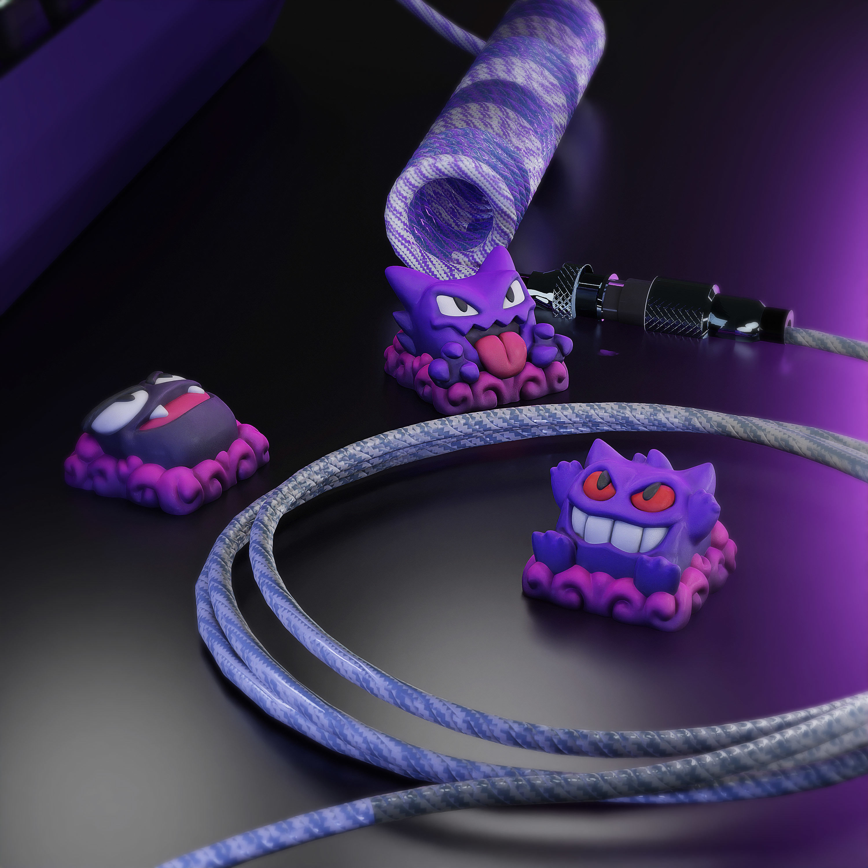 gengar evolutions Keycaps - Mechanical Keyboard 3D print model_3