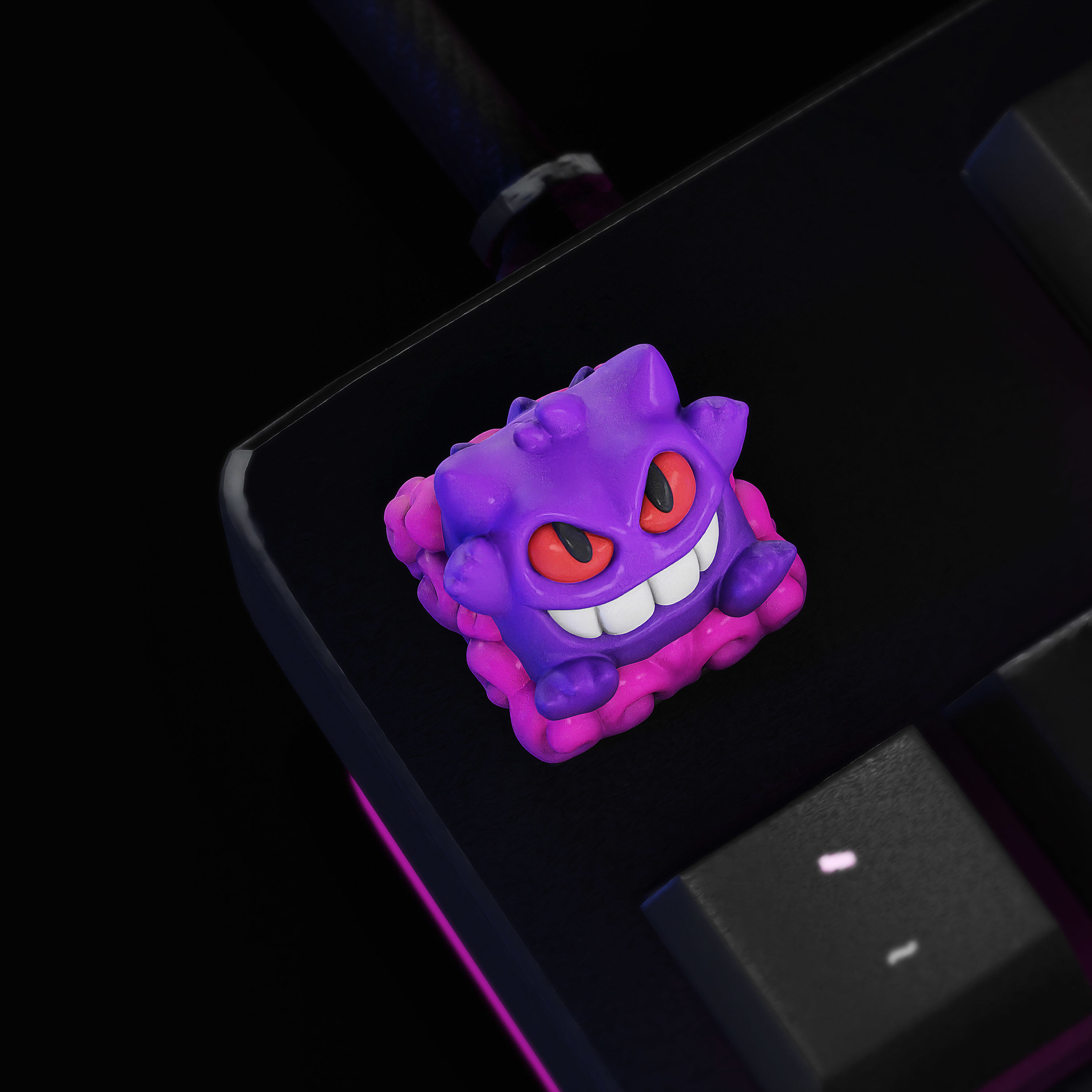 gengar evolutions Keycaps - Mechanical Keyboard 3D print model_8