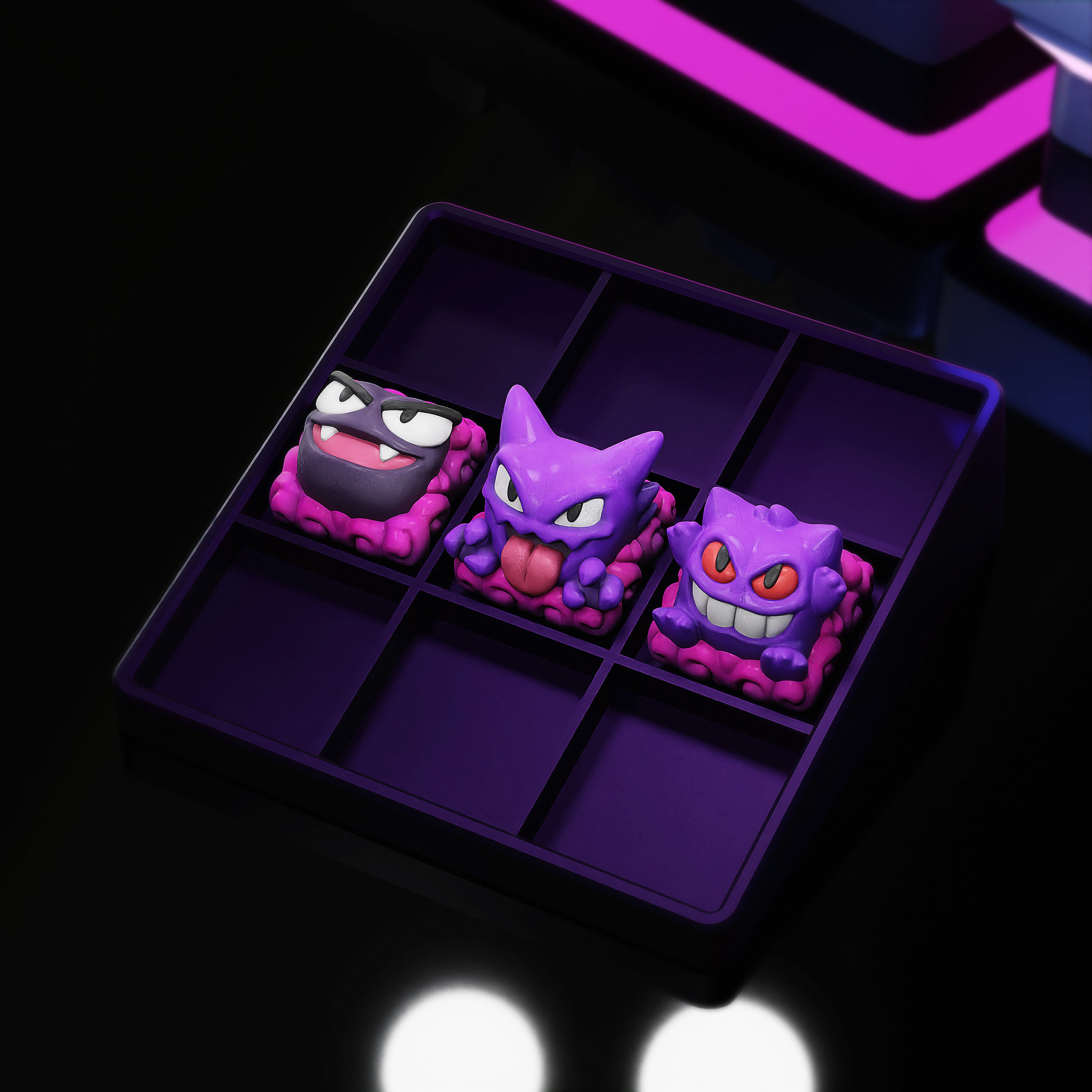 gengar evolutions Keycaps - Mechanical Keyboard 3D print model_10
