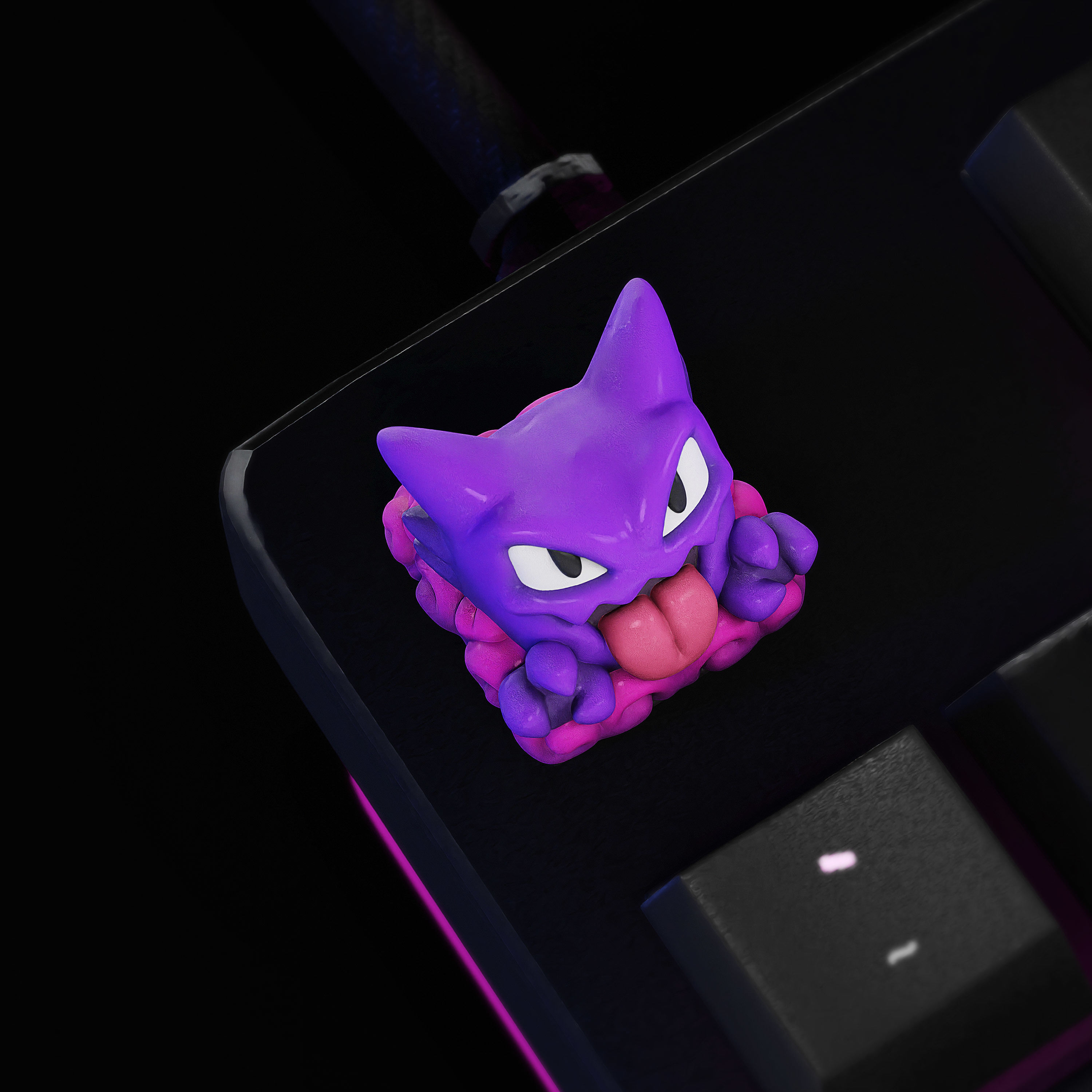 gengar evolutions Keycaps - Mechanical Keyboard 3D print model_7
