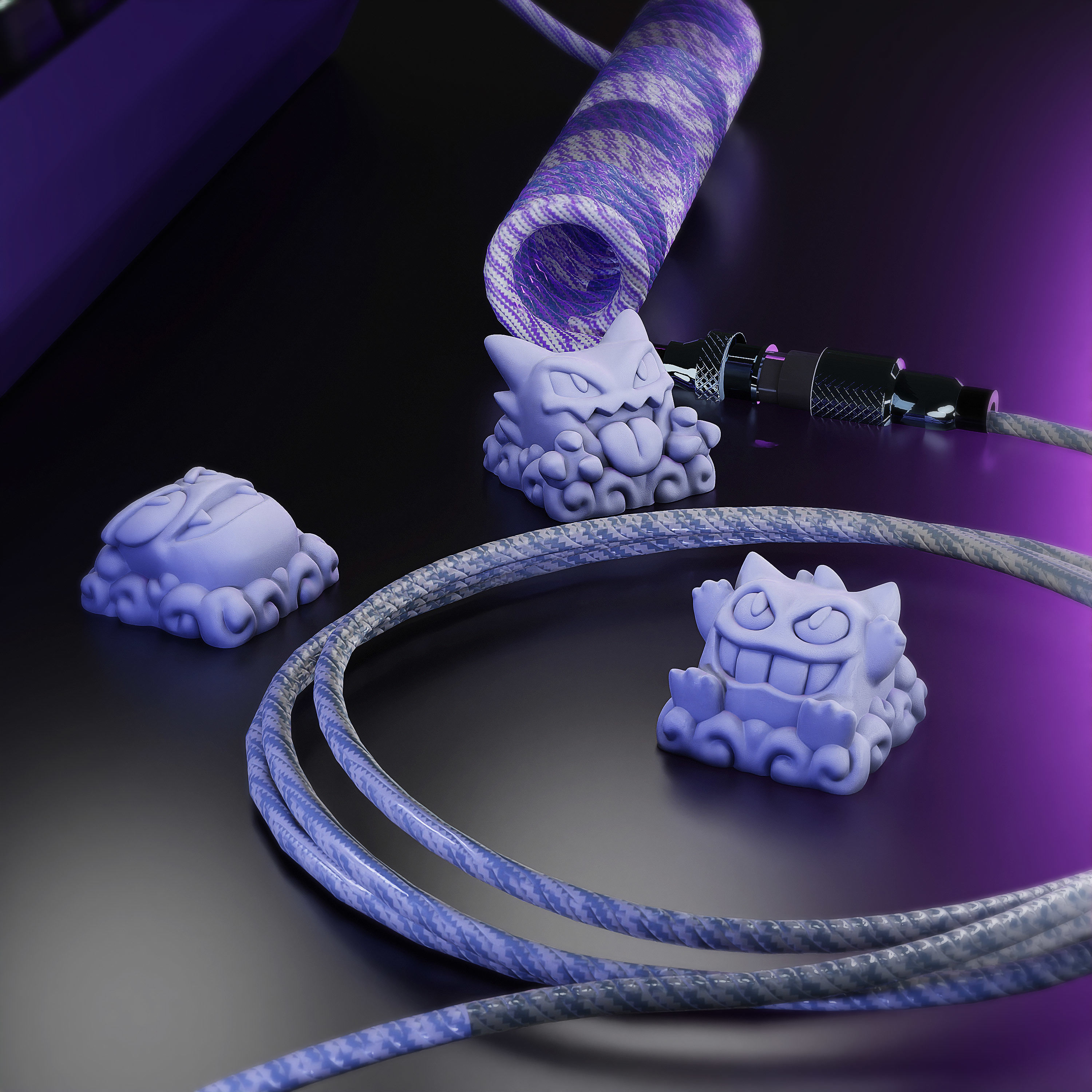 gengar evolutions Keycaps - Mechanical Keyboard 3D print model_4