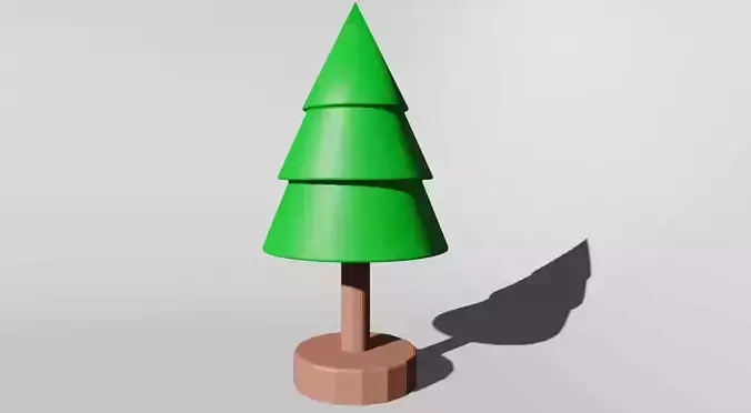 Christmas tree figurine Low poly