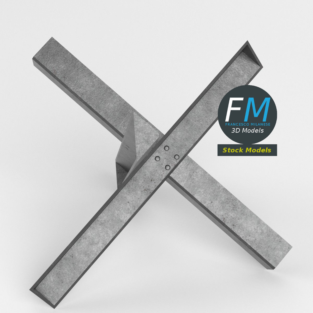Czech hedgehog anti-tank obstacle 1 3D model | CGTrader