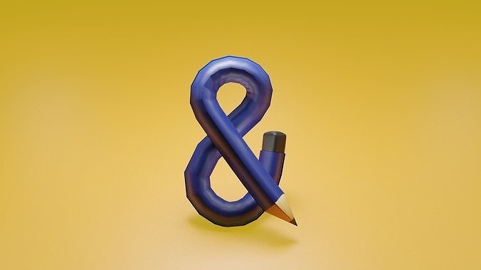 a 3d  absract pen model Free low-poly 3D model