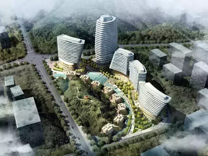 3Dmax fashion city commercial square building 137