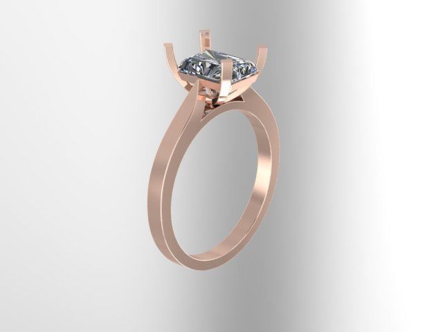 Ladies Diamond Ring   3D print model_5